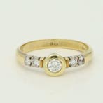 Ring - 14 karaat Geel goud - 0.53ct. tw. Diamant, Nieuw