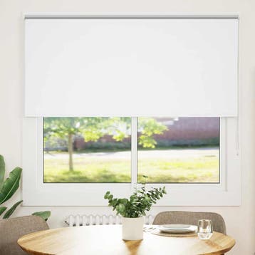 vidaXL Rolgordijn verduisterend 150x130 cm stofbreedte 146,6, Verzenden, Nieuw, Wit