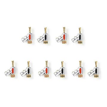 Banaanstekker | M | Nedis | 5 stuks (24K verguld, 7.0 mm), Verzenden, Nieuw