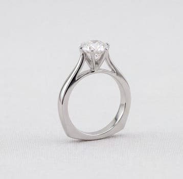Ring - 14 karaat Witgoud - 0.70ct. tw. Diamant (Natuurlijk), Nieuw