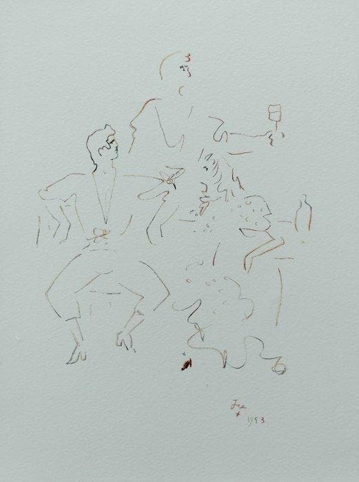Jean Cocteau (1889-1963) - Fiesta española, Antiek en Kunst, Antiek | Overige Antiek