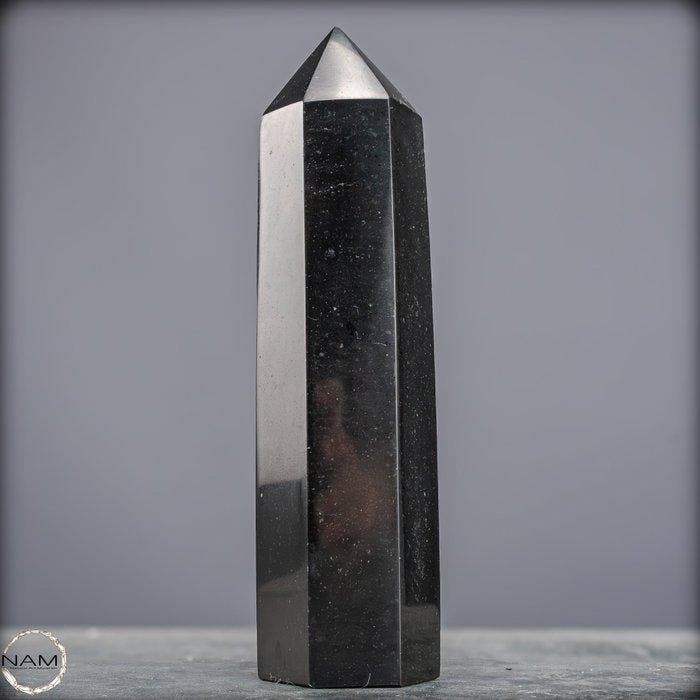 Natuurlijke zwarte toermalijn-obelisk – Bewaker van kracht, Verzamelen, Mineralen en Fossielen
