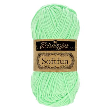 Scheepjes Softfun - 2640 Mint - Haakgaren / Breigaren, Ophalen of Verzenden, Nieuw, Breien of Haken, Wol of Garen