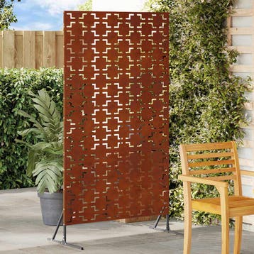 vidaXL Privacyscherm 100 x 50 x 180 cm weervast staal, Verzenden, Nieuw, IJzer
