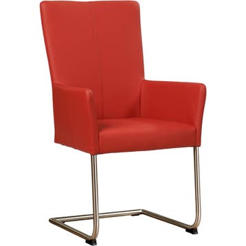 Leren eetkamerstoel Dry met armleuning - Toledo Ducati, Nieuw, Leer, Ophalen of Verzenden, Rood