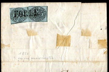 Italiaanse oude staten - Pauselijke Staat 1852 - Brief in, Gestempeld
