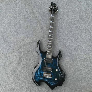 Elektrische Gitaar met Bliksemprint - Eye-Catcher voor Rockm, Verzenden, Nieuw