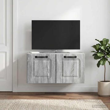 vidaXL Wandbeugel TV-kast Grijs sonoma 59,5 x 31 x 30 cm, Minder dan 50 cm, Verzenden, Nieuw, Minder dan 100 cm