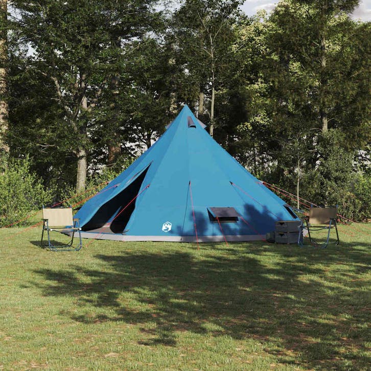 vidaXL Tipi Tent met dak met opslag Blauw 560 x 560 x 300 cm, Caravans en Kamperen, Tenten, Nieuw, tot en met 2, Verzenden