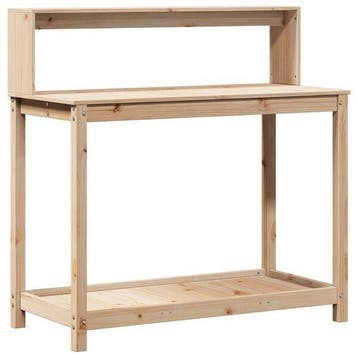 Oppottafel 108cm Massief Grenen | Retourdeal 57% Korting, Tuin en Terras, Ophalen of Verzenden, Zo goed als nieuw, Rechthoekig