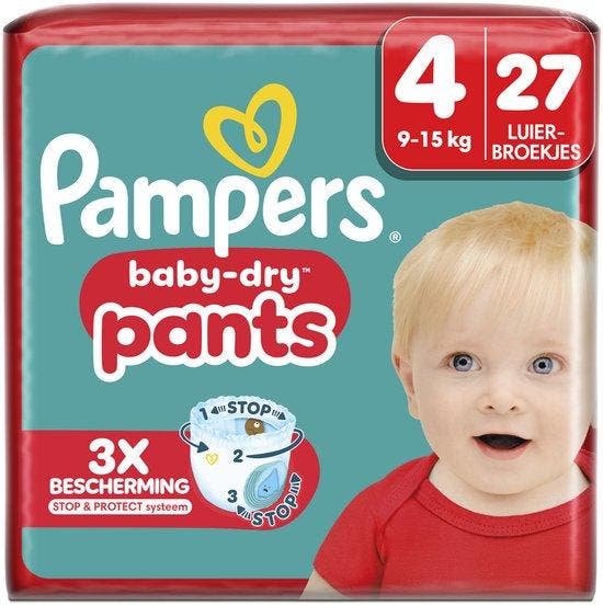 Pampers Baby-Dry Pants Luierbroekjes Maat 4 - 3 x 27, Kinderen en Baby's, Badjes en Verzorging, Verzenden