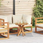 vidaXL Bijzettafel Bruin 55 x 55 x 51 cm Massief Teakhout, Tuin en Terras, Verzenden, Nieuw