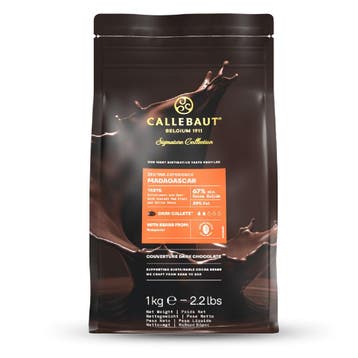 Callebaut Chocolade Callets Puur Madagascar (67%) 1kg, Verzenden, Nieuw