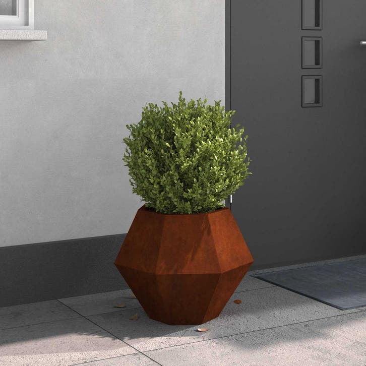 vidaXL Plantenbak Roestig 50 x 50 x 40 cm weervast staal, Tuin en Terras, Bloembakken en Plantenbakken, Minder dan 60 cm, Nieuw