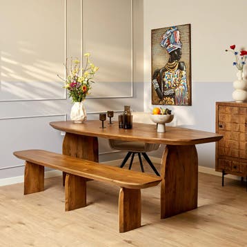 Eetkamerbank Tense Naturel Mangohout 280 cm | Starfurn, Huis en Inrichting, Ophalen of Verzenden, Nieuw