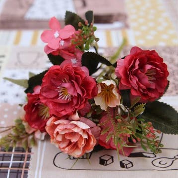 Kunst Boeket - Zijden Rozen Roos Bloemen Luxe Boeketten, Verzenden, Nieuw