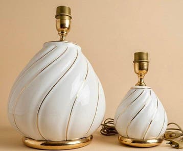 Lamp (2) - Hollywood Regency - Verguld messing -, Huis en Inrichting, Nieuw