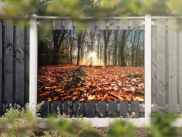 NR 1303: Tuinposter bos herfstkleuren 120x180cm, Nieuw