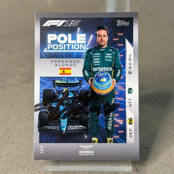 Aston Martin - Topps 122 Pole Position Signed - Fernando, Nieuw