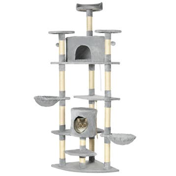 TRUUSK Krabpaal XXL 200 cm - Met Kattenholletjes en Hangmatt, Verzenden, Nieuw
