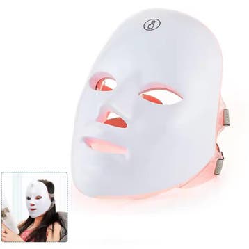 LED Gezichts- en Nekmasker 7 Kleuren Draadloos Anti-Aging, Verzenden, Nieuw