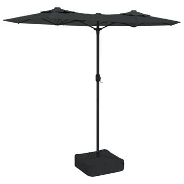 dubbel dak parasol 316cm - Retourdeal -30%, Ophalen of Verzenden, Zo goed als nieuw, Stokparasol, 1 tot 2 meter