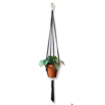 Plantenhanger Wacky Zwart/Wit - Katoen - Macramé -, Ophalen of Verzenden, Nieuw