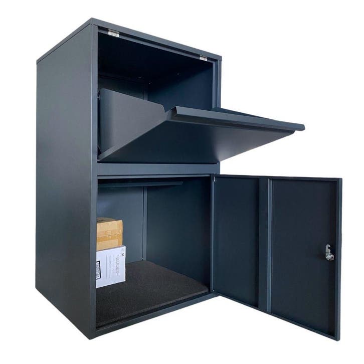 Grootste pakketbrievenbus beschikbaar - Antraciet, Tuin en Terras, Brievenbussen, Staande brievenbus, Nieuw, Rvs, Verzenden