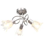 vidaXL Plafondlamp met glazen tulpvormige kappen 3xE14, Verzenden, Nieuw