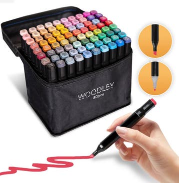 Woodley Dubbelzijdige Stiften - 80 kleuren - Voor volwassen, Ophalen of Verzenden, Nieuw