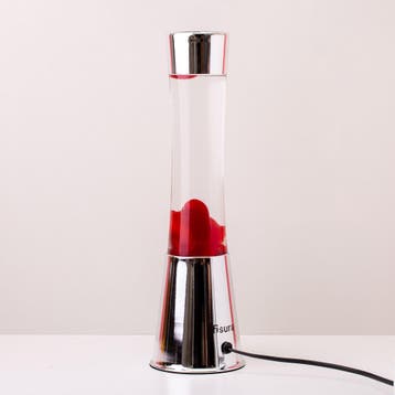 Lavalamp Zilver Met Rode Lava, Verzenden, Nieuw