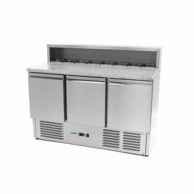 RVS Pizzawerkbank-Pizzatafel-Pizza Saladette -3 Deuren (Nieu, Zakelijke goederen, Horeca | Keukenapparatuur, Ophalen of Verzenden