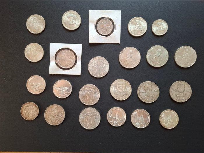 Portugal, Duitsland. São 23 moedas de prata. 1953-1999, Postzegels en Munten, Munten | Europa | Niet-Euromunten