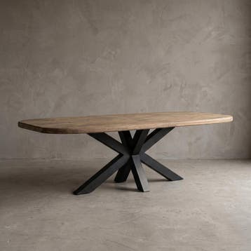 Eettafel Donny Oud Hout Deens ovaal - 180 x 90 cm | World of, Ophalen of Verzenden, Nieuw