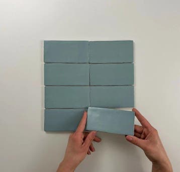 Wandtegel Equipe Cerámica Atlas Blauw Mat 7,5x15, Nieuw, Minder dan 20 cm, 10 m² of meer, Wandtegels