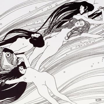 Gustav Klimt (1862-1918) - Fish blood, 1898”. Gesigneerd in