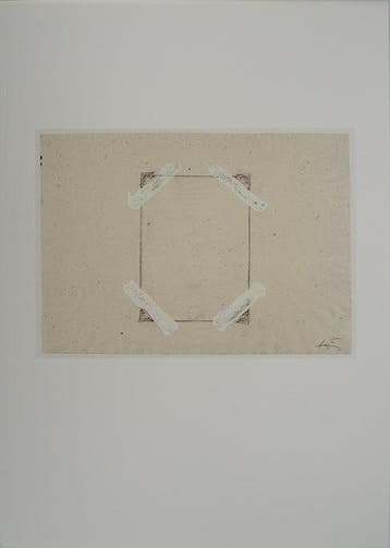 Antoni Tapies (1923-2012) - Composition au rectangle