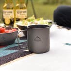 Titanium Camping Mok met Deksel Lichtgewicht Hiking Outdoor, Verzenden, Nieuw