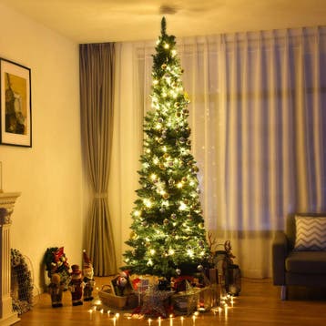 2dekans | Coast Potlood Kerstboom 270 cm Groen - Slanke, Diversen, Kerst, Ophalen of Verzenden, Zo goed als nieuw