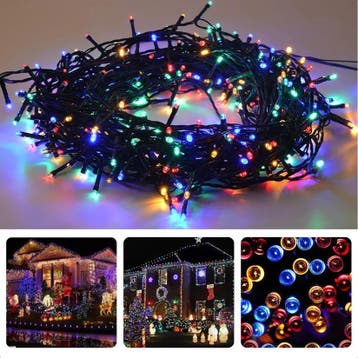 10m LED Kerstverlichting Meerkleurig Koppelbaar 8 Functies, Diversen, Kerst, Verzenden, Nieuw