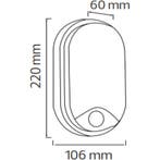 LED Wandlamp met Sensor - Kozolux Porta - 15W 1200lm -, Kunststof, Nieuw, Ophalen of Verzenden, Hanglamp