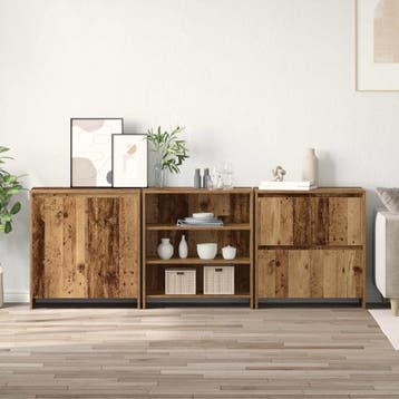 vidaXL Dressoir 3 st Oudhout 70 x 41 x 75 cm Bewerkt hout, Verzenden, Nieuw, Overige houtsoorten, Minder dan 50 cm