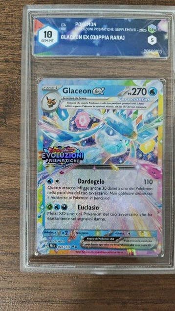 Pokémon - 2 Graded card - Glaceon, Leafeon Full art, Foil,, Nieuw