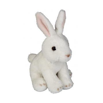 Ravensden pluche konijn knuffel - wit - 15 cm, Verzenden, Nieuw