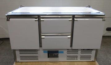 RVS Koelwerkbank, 137 x 70 x 86 cm, Saro ES 903PZ 2/2, met 2, Nieuw in verpakking