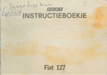 1983 Fiat 127 Instructieboekje Nederlands, Auto diversen, Handleidingen en Instructieboekjes, Verzenden