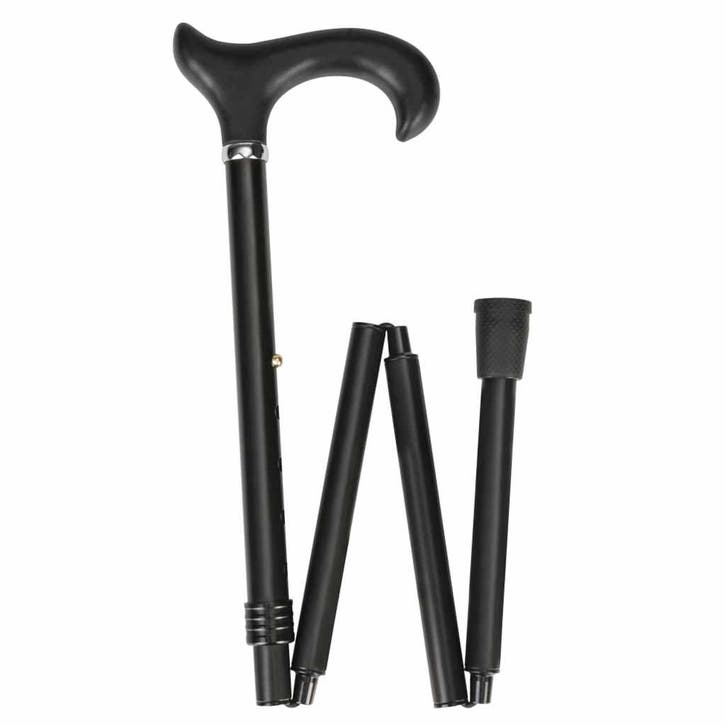 Luxe opvouwbare wandelstok - met soft Derby handvat, Diversen, Braces, Nieuw, Ophalen of Verzenden