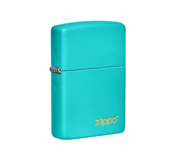 Zippo Flat Turquoise met logo, Verzenden, Nieuw, Aansteker