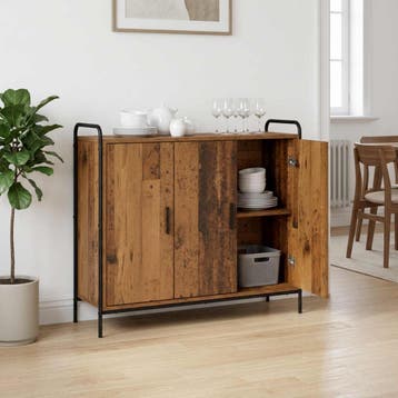 vidaXL Dressoir Oud hout 97 x 33 x 81 cm Bewerkt hout, Verzenden, Nieuw, Overige houtsoorten, Minder dan 50 cm
