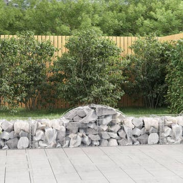 vidaXL Schanskorven 11 st gewelfd 200x50x40/60 cm, Verzenden, Nieuw, Metaal, 60 tot 100 cm